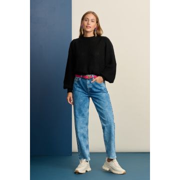 POM Amsterdam JEANS - Eline Straight Mid Blue Blauw foto 1