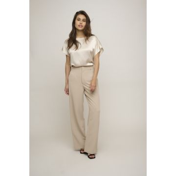 Rino Pelle Wide leg trousers Zand foto 1