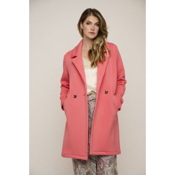 Rino Pelle Double breasted coat Roze foto 1