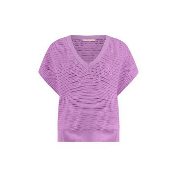 Studio Anneloes Chiara V-neck crochet top Roze foto 1