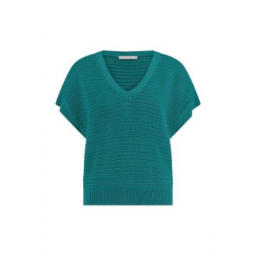 Studio Anneloes Chiara V-neck crochet top Groen foto 1