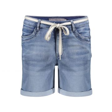 Geisha Shorts jogdenim + belt Blauw foto 1