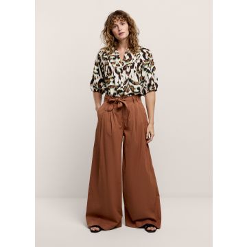 Summum Wideleg pants light weight twill Cognac foto 1