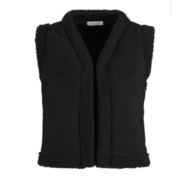 Enjoy Gilet teddy Zwart foto 1