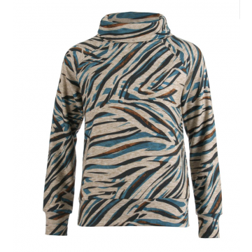 Enjoy Sweater col allover print Blauw foto 1