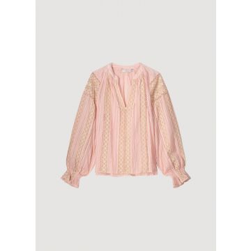 Summum Top Stripe Voile Roze foto 1