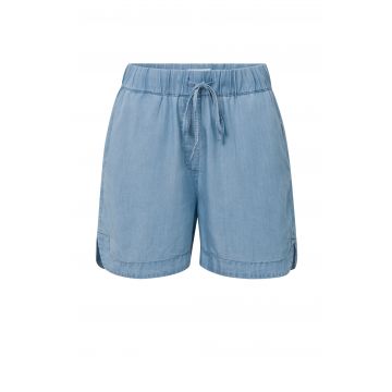 YAYA Chambray short with elastic waist Blauw foto 1