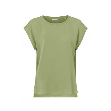 YAYA Fabric mix top Groen foto 1