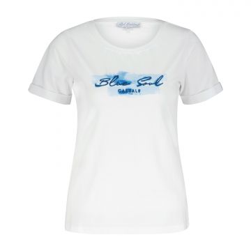 Red Button Tee Temmy aquarel print Blauw foto 1