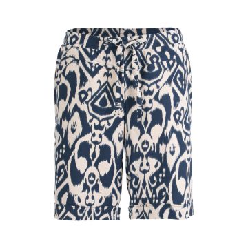 Enjoy Short allover Ikat print Blauw foto 1