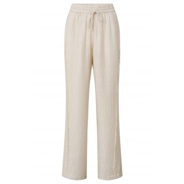 YAYA Woven wide leg trousers with katoen Ecru foto 1