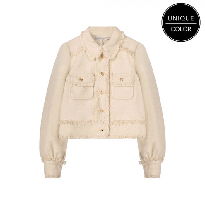 Kauwgom prototype Onderverdelen Summum Jacket wool look Off White | LAVIE Womenswear