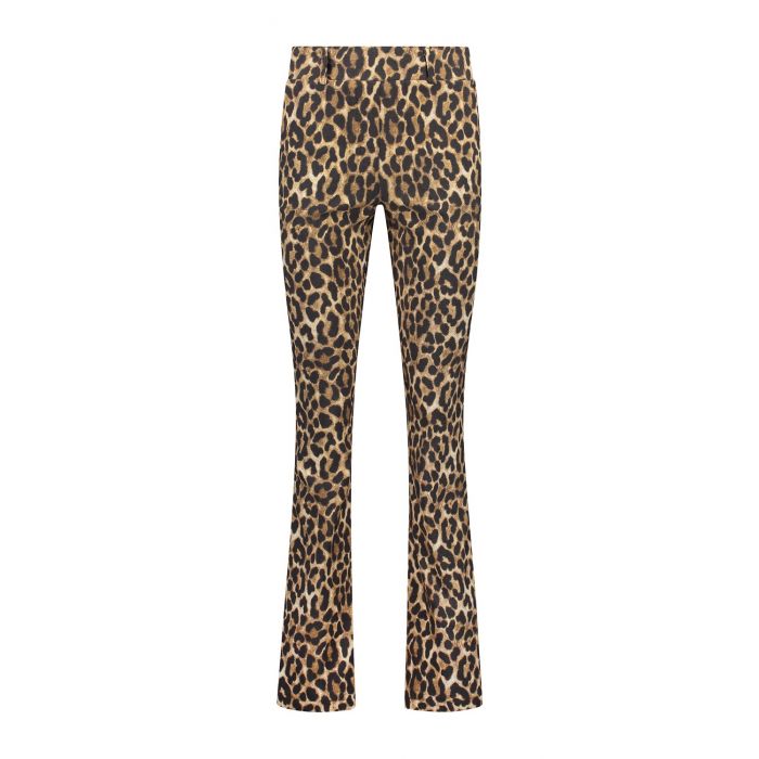 Habubu Irrigatie Relativiteitstheorie Helena Hart Broek flair print panter Camel | LAVIE Womenswear