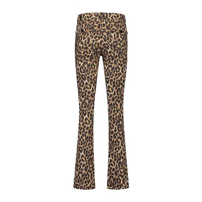 scheepsbouw Moeras Blijkbaar Helena Hart Broek flair print panter Camel | LAVIE Womenswear