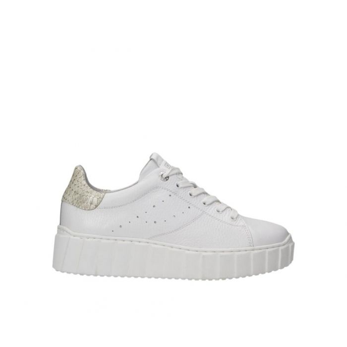 Witte sneakers discount met hoge zool