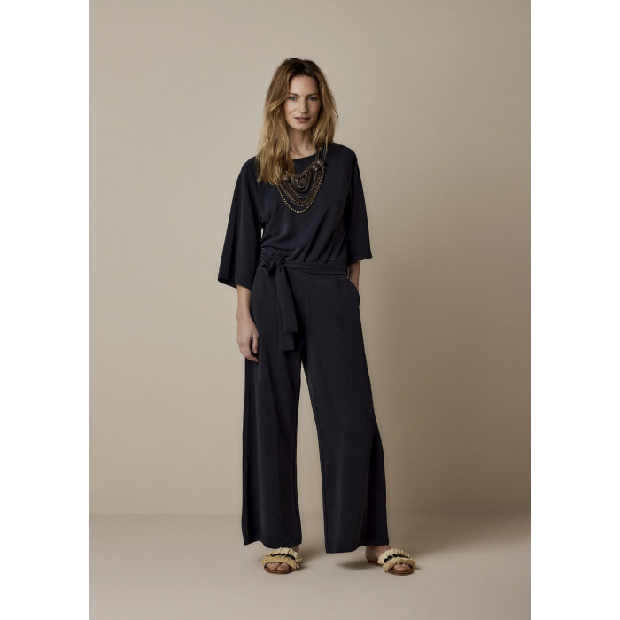 Encyclopedie Beginner Supersonische snelheid Summum Jumpsuit washed modal Zwart | LAVIE Womenswear